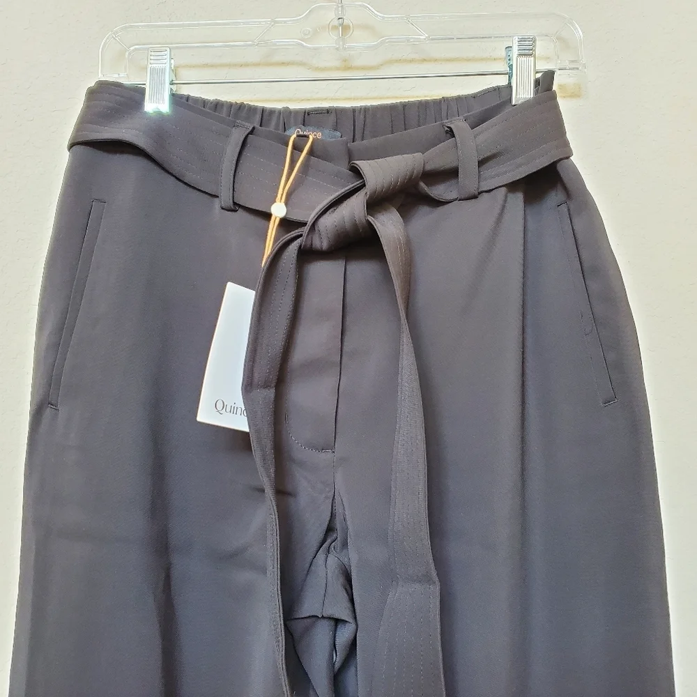 Quince Stretch Crepe Paperbag Pants.  NWT.  Size 8 - Picture 2 of 9